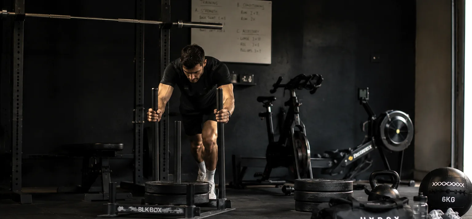 Louis Tucker training in the gym
